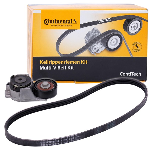 CONTITECH 4PK735K1 V-Ribbed Belt Set