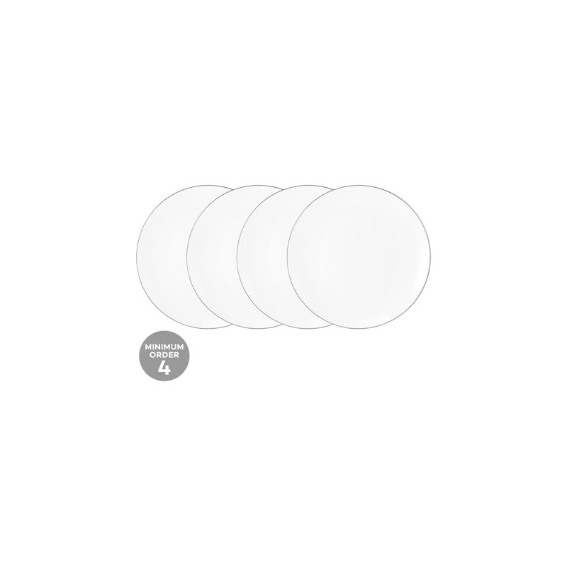 Maxwell & Williams White Platinum Coupe Side Plate 19cm Platinum