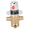 G1/2in 3 Way Brass Thermostatic Mixing Valve Faucet Temperature Mixer