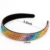 Norbiarz 2pcs Rhinestone Headbands Silver and Rainbow Headdresses Hair Accessories
