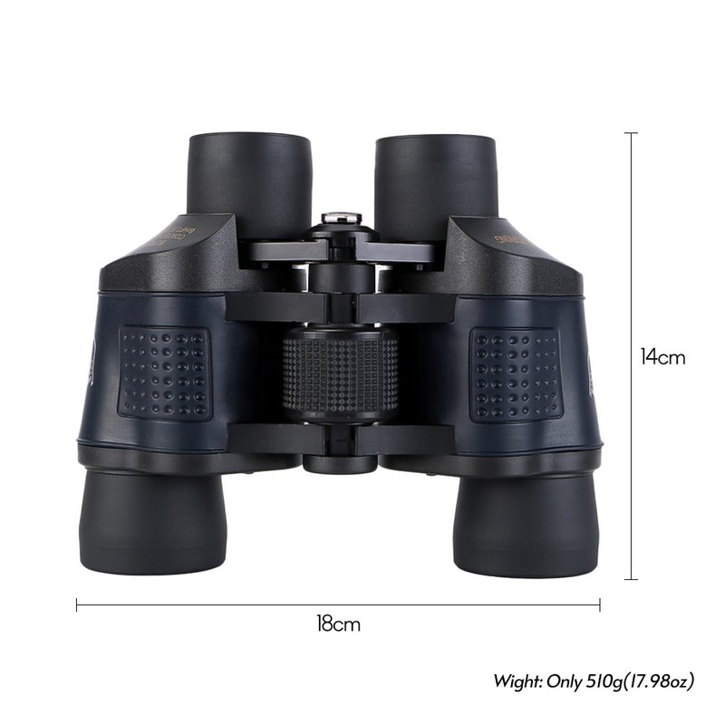 60x60 Binoculars Compact Waterproof Binocular Telescope with Low Light Night