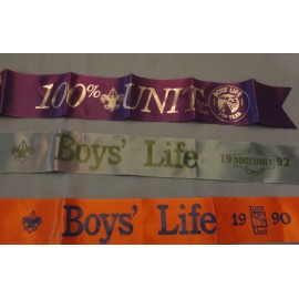 Four Different Boy's Life BSA 100% Ribbons - New Condition -1977 1986 1990 1992