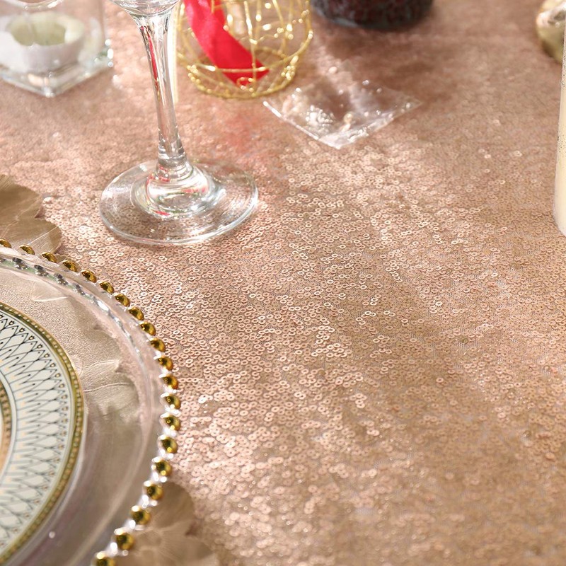 Eternal Beauty Sparkly Rectangle 127 x 203 cm Sequin Tablecloths