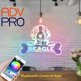 ADVPRO Name Personalize Beagle Dog RGB Dynamic Glam LED Sign - Cut-to-Edge Shape - Smart 3D Decoration - Multicolor Signage - st06s22-fnd-p0067-tm