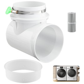 4" Dryer Vent Connector Kit with 90° Elbow - Heat-Resistant, Space-Saving Design for Tight Spaces, Airtight Seal with Silicone Gasket, Fits Semi-Rigid/Flexible Hoses