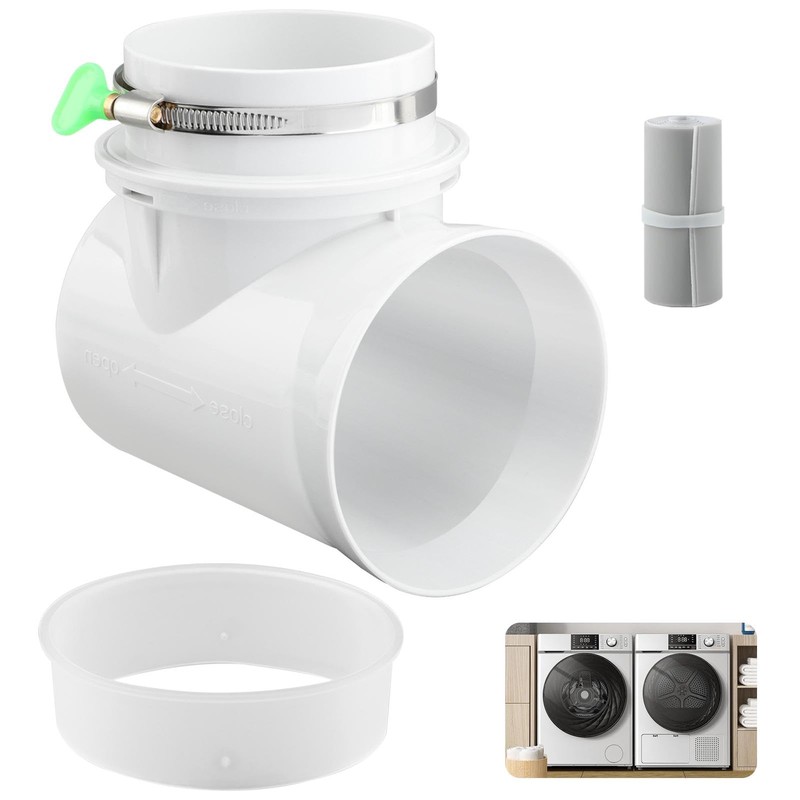 4" Dryer Vent Connector Kit with 90° Elbow - Heat-Resistant,