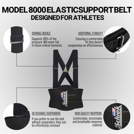Schiek - Model 8000 Elastic Back Support Belt - Dual Force Adjustable Straps Back Support Belt - Lumbar Support (X-Large)