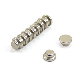 N42 Neodymium Top Hat Magnet for Office, Fridge, Whiteboard, Refrigerator, DIY, Point of Sale Display Stands and Advertising Displays - 10mm dia x 5mm thick - 1.3kg Pull - Pack of 10