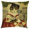 Yapatkwa Belgian Tapestries, Lady Chatterley Dressed Cat Decorative Woven Tapestry