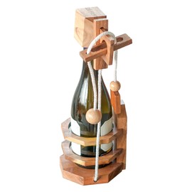 Regalos de botella de vino rompecabezas juegos de beber para adultos fiesta cerebro teeaser duro rompecabezas juegos de mesa para adultos amante de la caja divertido ajuste vino gadgets 3D (botella de vino modelo G)