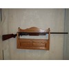 handmade 1 Gun Rack with Locking Storage Compartment ~ Golden