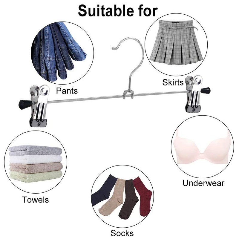 NORTHERN BROTHERS Pants Hangers with Clips Heavy Duty 20 Pack,