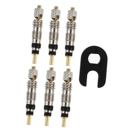 Gatuida 6Pcs Bicycles Tubeless Presta Valve Cores Copper Material for Safe Installation Core Remover Tool