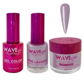 WAVEGEL Soak-Off Gel, Nail Lacquer & Acrylic/Dip Powder Matching Set - Princess Collection - #18 Deluge