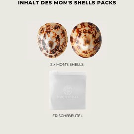 MOM'S SHELLS Essentiel Mother of Pearl Nursing Mussels + Fresh Bag - Relief from Cracks and Irritation - 100% Natural (Size S - 5/5.5 cm)