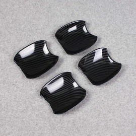 Beautost Fit for Toyota RAV4 2019 2020 2021 2022 2023 2024 Door Bowl Handle Cover Trims (Carbon Fiber Black)