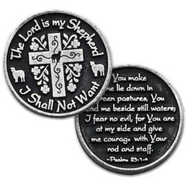 The Lord Is My Shepherd Pewter Pocket Token
