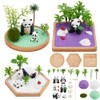 WEBEEDY 3 Sets Panda Mini Zen Garden Sandbox Miniature Zen