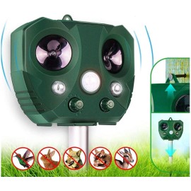 Unbranded Solar Power Ultrasonic Animal Repeller Pest Repellent Dog Cat Deer Garden Tool