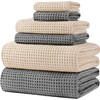Polyte Set de 6 Toallas de Baño Microfibra Waffle Secado