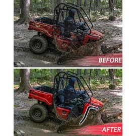 SAUTVS Front Fender Flares Compatible with Honda Pioneer 520 2021-2025 / Pioneer 500 2015-2023 Accessories, Front Mud Guards Mud Flaps, Easy Installation, Full Protection