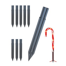 8 PCS Replacement Stakes for Christmas Candy Cane Lights Outdoor, Plastic Candy Cane Pathway Markers Lights Spike Replacer, Size 0.61 * 6.2 Inches, Used to Maintain Candy Cane Pathway Lights