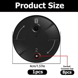 Cerushield Disk, 1 PCS Hearing Aid Filters, Cerumen Filter Baffle Accessory, Professional Portable Cerumen Filter Baffle for Phonak Hearing Aid Size 10 x 5 x 5 cm Black