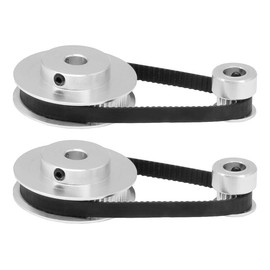 Tiardey 2pcs GT2 Synchronous Wheel 20 and 60 Teeth 8mm Bore Aluminum Timing Pulley with 2pcs Length 200mm Width 6mm Belt for Precision Mechanical Systems