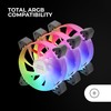 MARSGAMING MF-3A, Kit 3x FDB Ultra Quiet Fan ARGB Rainbow