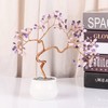 Nupuyai Amethyst&Rose Quartz Crystal Tree Feng Shui Gemstone Tree with