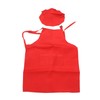 3 Set Kids Apron and Chef Hat Red Black White