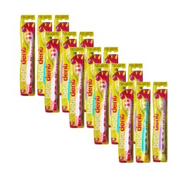 Betadent Set of 15 Soft Toothbrushes for Children Aged 5-11 Years Soft Bristles for Proper Cleaning Between Teeth Anti-Carie Pack of 15 Assorted