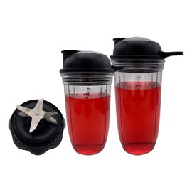 Replacement Blender Combo Easy Twist Extractor Blade with 18/24oz cup with to go lid,Compatible with NutriBullet Blender Combo NBF10500/ NBF70500/ZNBF30400Z/ZNBF30500Z/NBF50400(1, 18oz+24oz)