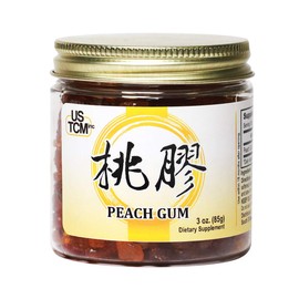 USTCM 100% Natural Gums Peach Gum Tao Jiao Peach Resin Peach Blossom Tears Prunus Persica 桃胶 (3oz)