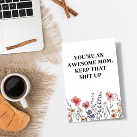 Funny Mother's Day Card for Mom, Mother's Day Gifts from Daughter Son, Mom Birthday Card, Awesome Mom Card for Mother's Day, Birthday, Anniversary, Christmas or for New Mother