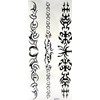 10 Christmas Temporary Tattoos Ephemeres Black Maori Non-Toxic (20CMX12 cm).