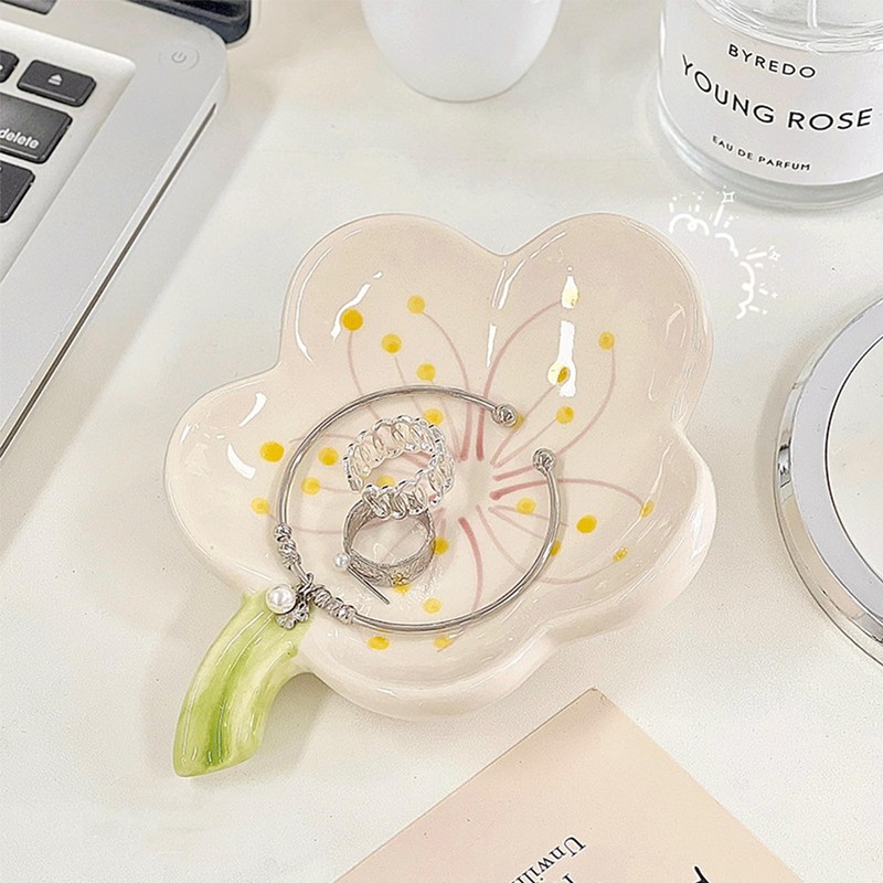 MZSX Ceramic petals Soap Dish, White Ceramic Soap Dish with