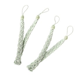 VBSYUYQ 2Pcs Green Tassel Rope Curtain Tiebacks 58cm No Drill