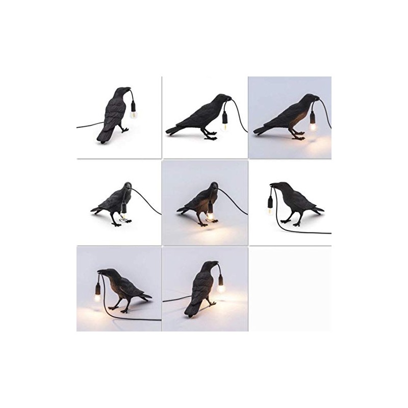Aooxida Luluckly Raven Light Birds Table Lamps Bedroom Resin Crow