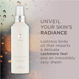 Zents Zents Luminous Cashmere Body Oil (Fig Fragrance) | Moisturizing Body Oil with Vitamin E & Organic Coconut Oil | Softens & Smooths Skin | 8 fl oz