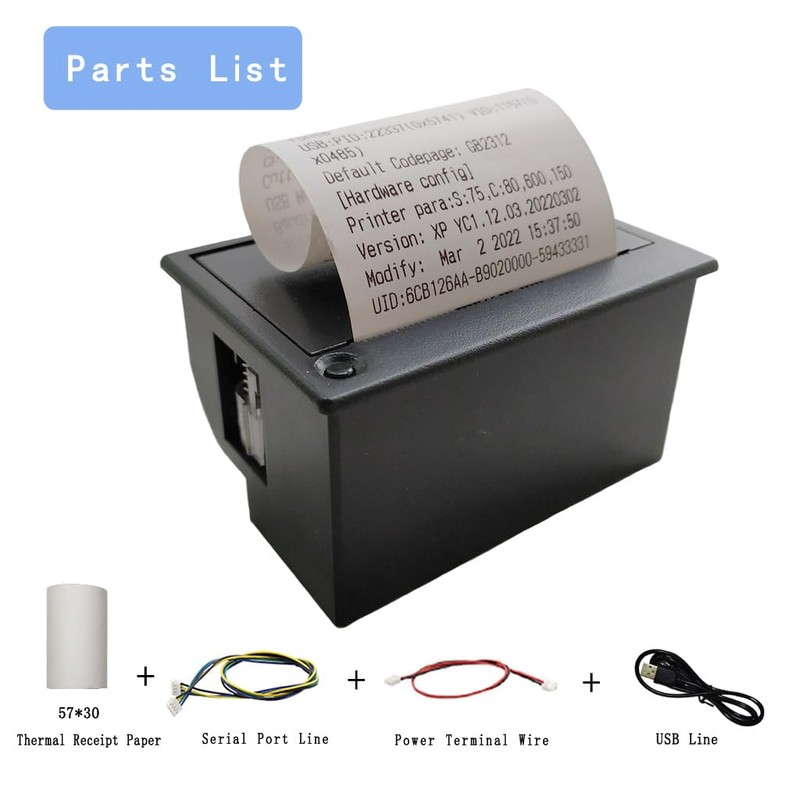 Maikrt Micro Thermal Printer 5~9V Embedded Thermal Receipt Printer Serial