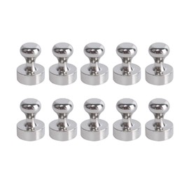 Super Strong Magnetic Pins, Neodymium Magnets, Strong Magnets, Magnetic Push Pins, Whiteboard Magnets, Magnetic Clips, Holds Small Items, Fridge Magnets, Whiteboards, Maps, Offices, Classrooms (Set of 10)