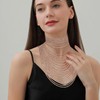 Sparkling Crystal Long Layered Necklace for Women Tassel Long Chain