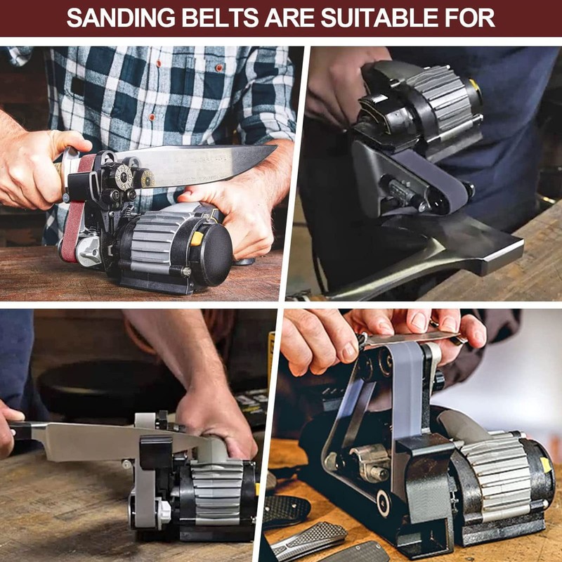 Sanding Belt, Fine Flat Seam Multifunction Sanding Belt Set 80
