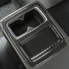 Carbon Fiber Style Rear Seat Water Cup Holder Frame Trim