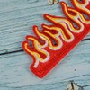 Wixine 5Pcs Embroidery Flames Fire Sew On Iron On Patch