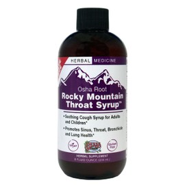 Herbs Etc. Rocky Mountain Throat Syrup - Supports Throat Wellness - Soothing Lung Health Support - Supports Sinus, Throat, Bronchiole & Lung Health - Gluten-Free & Vegan - 8 fl oz