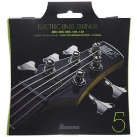 Ibanez IEBS5C 5-String Bass Guitar Strings - Light Top Medium Bottom, Silver