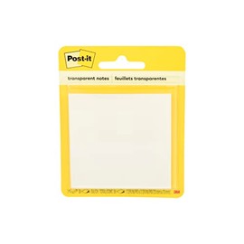 Post-it Notas Adhesivas Transparentes, 7.1 cm x 7.1 cm, 1 pad, 36 hojas por pad                                                                       