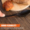 Plastic Spoons, 9" Long Handle Spoon, Black Sturdy Ice Cream